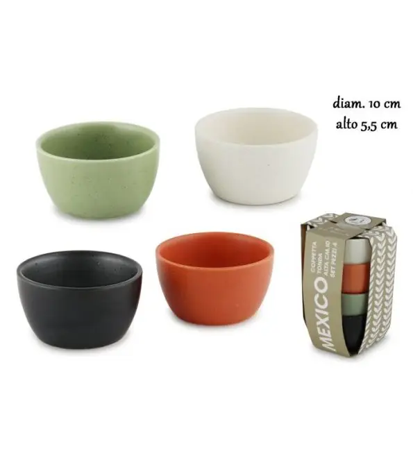 Veilige Betaling Kom Mexico multicolor Ø10xH5,5cm | 4 stuks