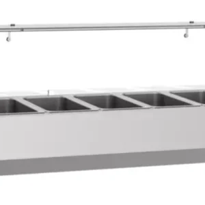 Merkproduct Gekoelde Opzetvitrine 10x 1/3 GN +4°c/+10°c | 2100x390x460mm
