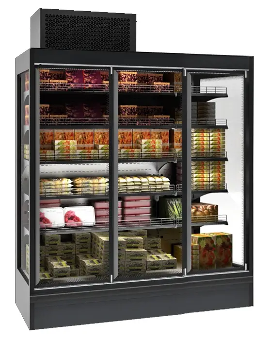 Gratis Retour Wandkoeling Max 6.0 | Remote | Zwart | -1°C/+7°C | Geforceerd | LED | 1875x975x2210mm