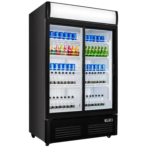 Favoriet UnniCool Koelkast | 950L | Zwart | +1°C/+10°C | Geforceerd | Draaideuren | Wielen | 1295x695x2010mm