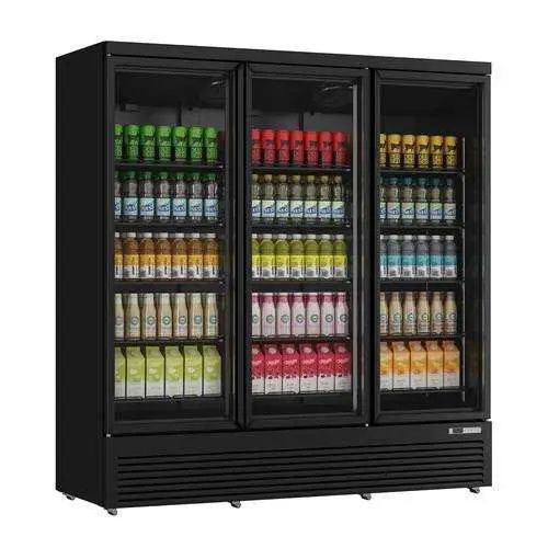 Exclusieve Aanbieding UNNICOOL Koelkast 1530L | Zwart | 0°C/+10°C | Geforceerd | Draaideuren