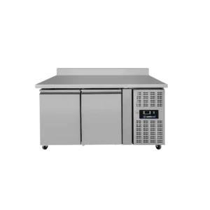 Unnicool Koelwerkbank | 282L | 2 Deuren (1/1 GN) | +2°c/+8°c | Geforceerd | Achter Rand | Wielen | 1360x700x850/950mm Snelle Levering