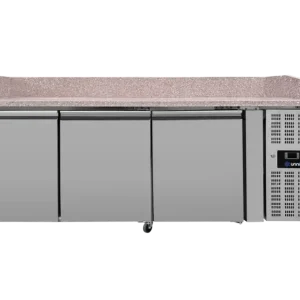 Nu Kopen Unnicool Pizzawerkbank | 580L | 3 Deuren | +2°c/+8°c | Geforceerd | Wielen | 2020x800x850/990mm