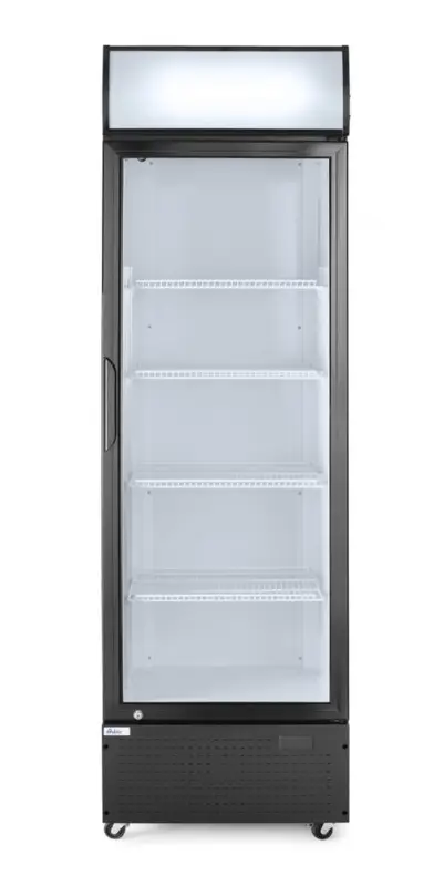 Populair Arktic Koelkast | 313L | Zwart | +2°C/+10°C | Geforceerd | Wielen | 620x669x1965mm