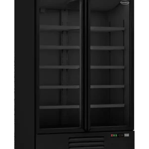 Hoge Kwaliteit Combisteel Koelkast | 1000L | Zwart | 0°C/+10°C | Geforceerd | 2 Draaideuren | Wielen | 1253x710x2003mm