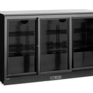 Shop Nu Arktic Backbar Koelkast | 3 Schuifdeuren | 308L | +0°C/+10°C | Zwart | 220-240V/160W | 1350x520x865mm