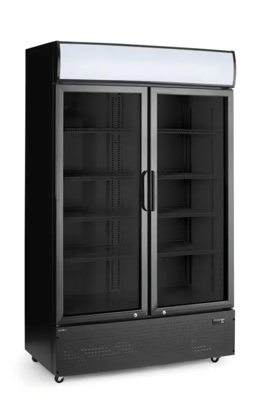 Arktic Backbar Koelkast Met Lichtbak | 2-Deurs | 512L | +2°C tot +10°C | Zwart | 220-240V/510W | 1120x585x1900mm Uitverkoop