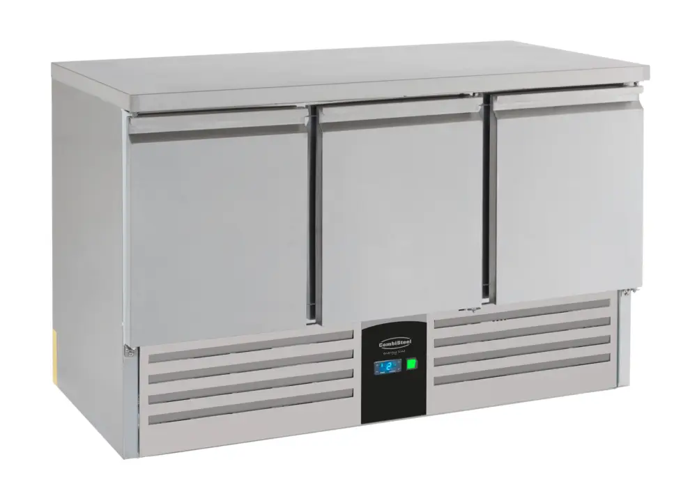 Beperkt Aanbod Combisteel Koelwerkbank | ENERGY LINE | Energiezuinig | 400L | 3 Deuren | +2°C/+8°C | Geforceerd | 1368x700x870mm