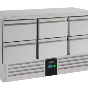Combisteel Koelwerkbank | Energy Line | Energiezuinig | 400L | 6 Laden | +2°C/+8°C | Geforceerd | 1368x700x870mm Hete Deal
