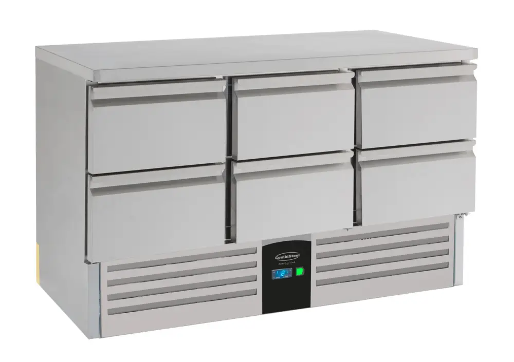 Combisteel Koelwerkbank | Energy Line | Energiezuinig | 400L | 6 Laden | +2°C/+8°C | Geforceerd | 1368x700x870mm Hete Deal