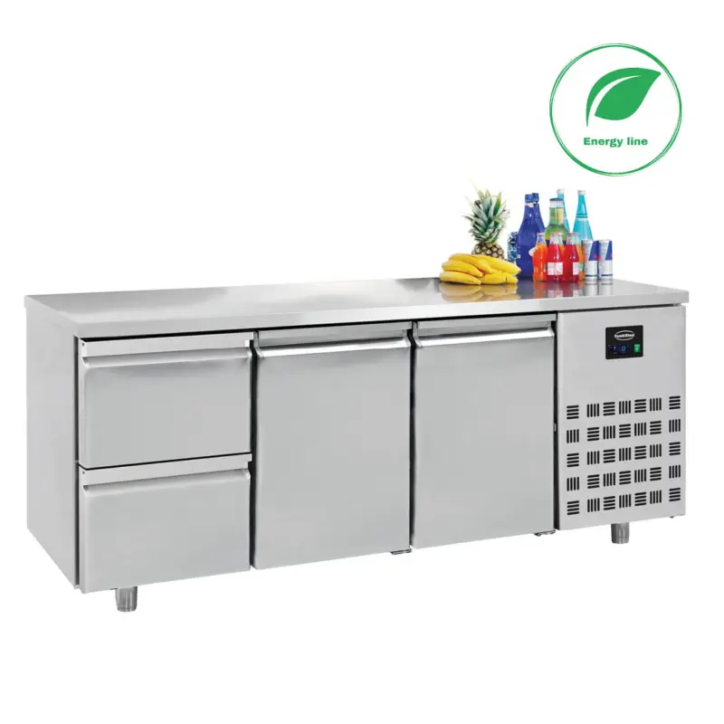 Combisteel Koelwerkbank | ENERGY LINE | Energiezuinig | 474L | 2 Deuren + 2 Laden 1/1 GN | -2°C/+8°C | Geforceerd | 1865x700x850mm Koop Vandaag