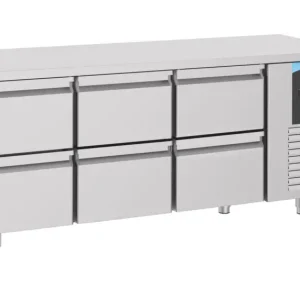 Hete Deal Combisteel Koelwerkbank | ENERGY LINE | Energiezuinig | 474L | 6 Laden 1/1 GN | -2°C/+8°C | Geforceerd | 1865x700x850mm