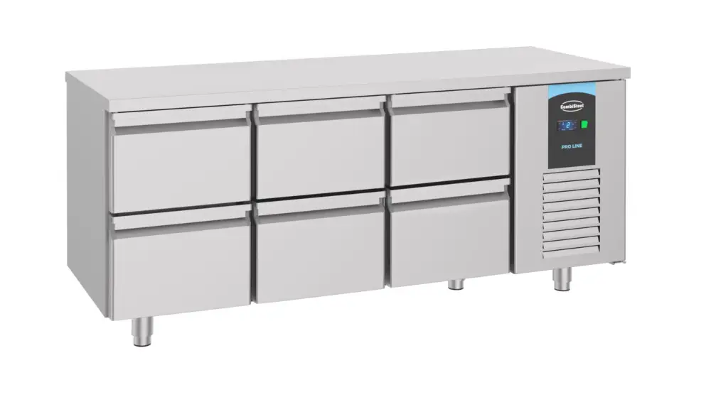 Hete Deal Combisteel Koelwerkbank | ENERGY LINE | Energiezuinig | 474L | 6 Laden 1/1 GN | -2°C/+8°C | Geforceerd | 1865x700x850mm