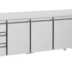 Combisteel Koelwerkbank | ENERGY LINE | Energiezuinig | 632L | 3 Deuren + 3 Laden | -2°C/+8°C | Geforceerd | 2330x700x850mm Goedkoop