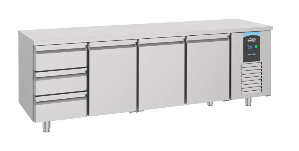 Combisteel Koelwerkbank | ENERGY LINE | Energiezuinig | 632L | 3 Deuren + 3 Laden | -2°C/+8°C | Geforceerd | 2330x700x850mm Goedkoop