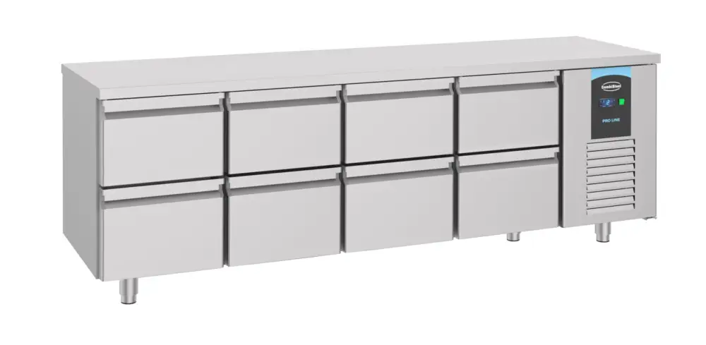Combisteel Koelwerkbank | ENERGY LINE | Energiezuinig | 632L | 8 Laden 1/1 GN | -2°C/+8°C | Geforceerd | 2330x700x850mm Rechtstreeks Van De Fabrikant