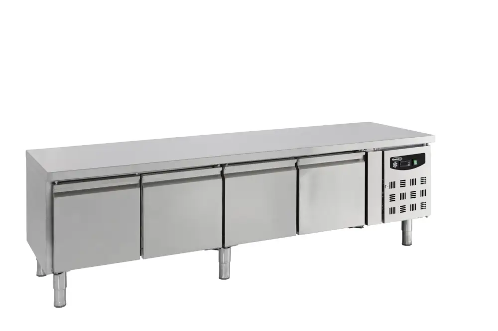 Combisteel Koelwerkbank | Laag Model | 402L | 4 Deuren | +2°C/+8°C | Geforceerd | 2000x700x650mm Tijdelijk Beschikbaar