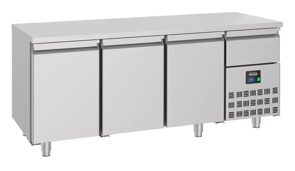 Combisteel Koelwerkbank | PRO LINE | 474L | 3 Deuren 1/1 GN + 1 Lade | -2°C/+8°C | Geforceerd | 1865x700x850mm Gereduceerde Prijs