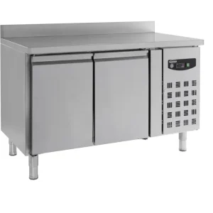 Combisteel Koelwerkbank | STANDARD LINE | 282L | 2 Deuren 1/1 GN | -2°C/+8°C | Geforceerd | Achter Rand | 1360x700x850/950mm Beperkte Voorraad
