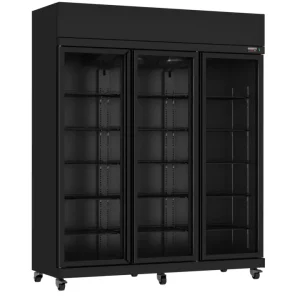 Gecertificeerd CombiSteel Koelkast | SERIE IRM | 1180L | Zwart | 0°C/+10°C | Geforceerd | Draaideuren | Wielen | 1650x596x2003mm