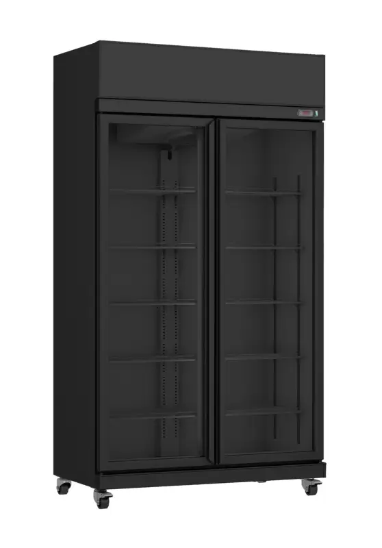 Gecertificeerd CombiSteel Koelkast | SERIE IRM | 770L | Zwart | 0°C/+10°C | Geforceerd | 2 draaideuren | Wielen | 1100x596x2003mm