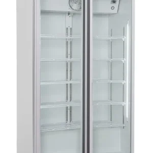 Exclusieve Aanbieding Combisteel Koelkast | Wit | 2 Glasdeuren | 785L | Geforceerd | Wielen | 1120x595x1973mm