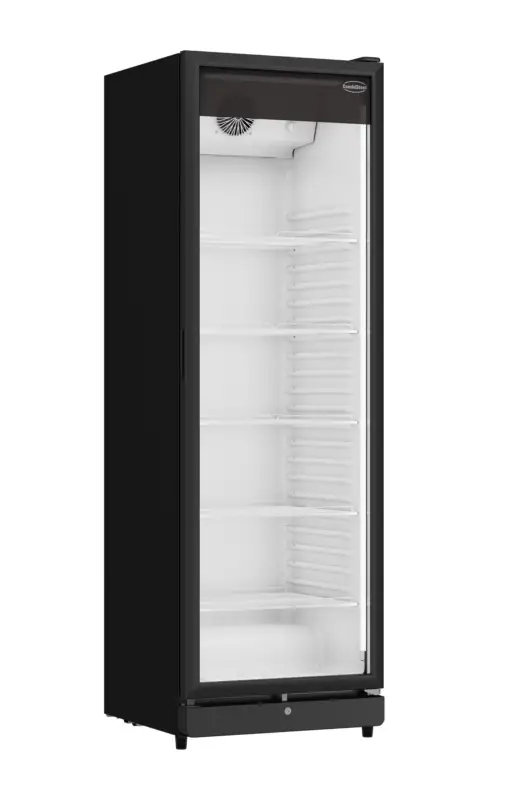Combisteel Koelkast PIB-360R | 1 Glasdeur | Zwart | +1°C/+9°C | 230V/320W | 595x585x1864mm Exclusieve Aanbieding