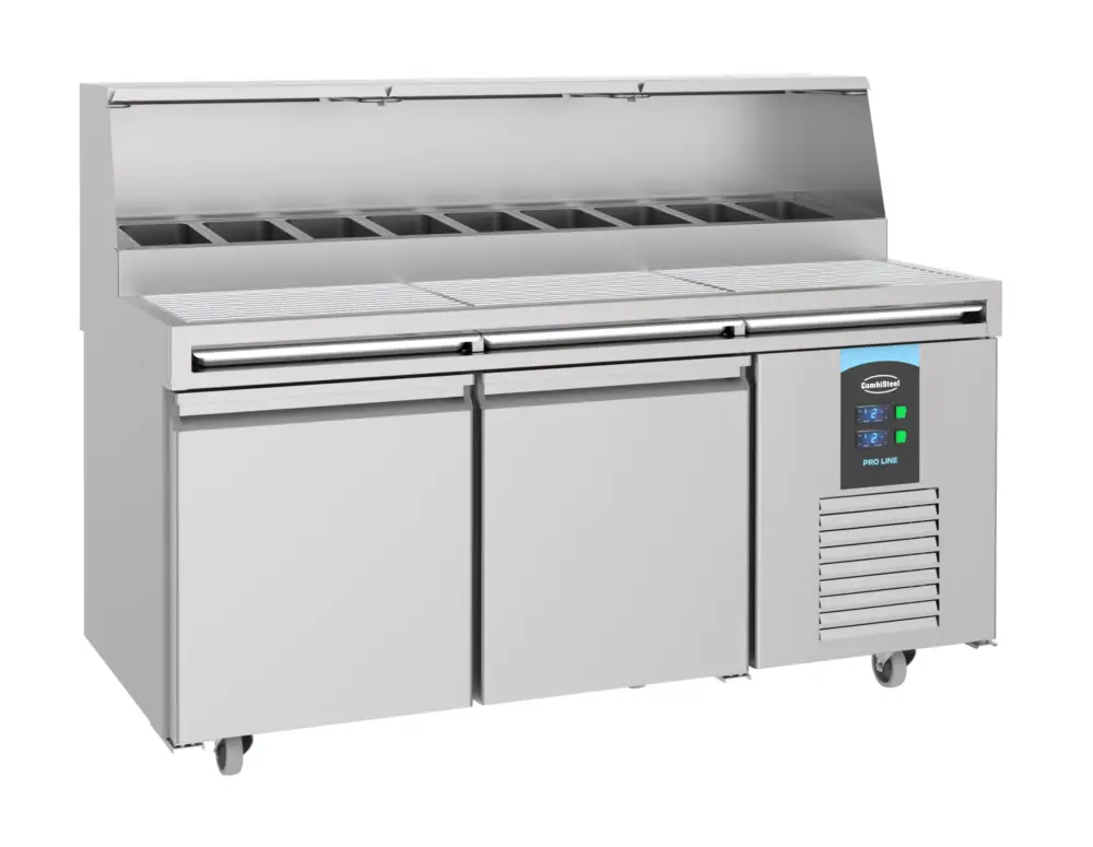 Combisteel Pizzawerkbank | 460L | 2 Deuren | Boven 9x 1/3 GN | -2°c/+8°c | Wielen | 1790x850x1300mm Beperkte Voorraad