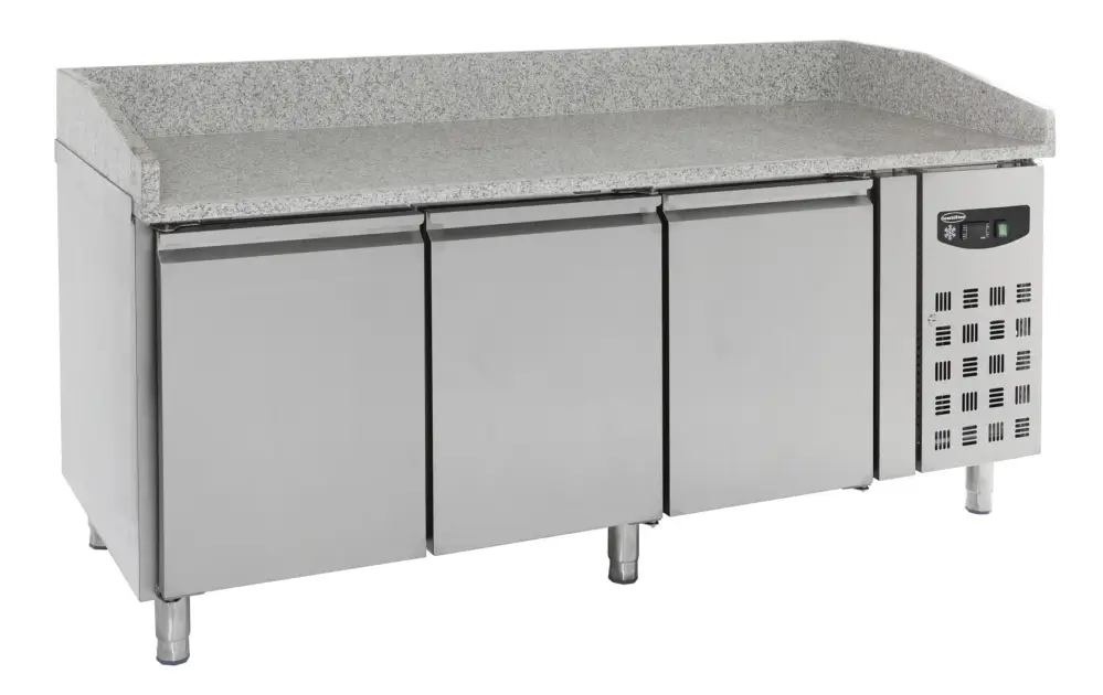 Gecertificeerd Combisteel Pizzawerkbank | 580L | 3 Deuren | 2025x800x1000mm