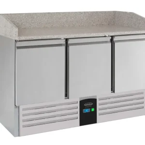 Koopje Combisteel Pizzawerkbank | ENERGY LINE | Energiezuinig | 400L | 3 Deuren | +2°C/+8°C | Geforceerd | 1400x700x860/1015mm