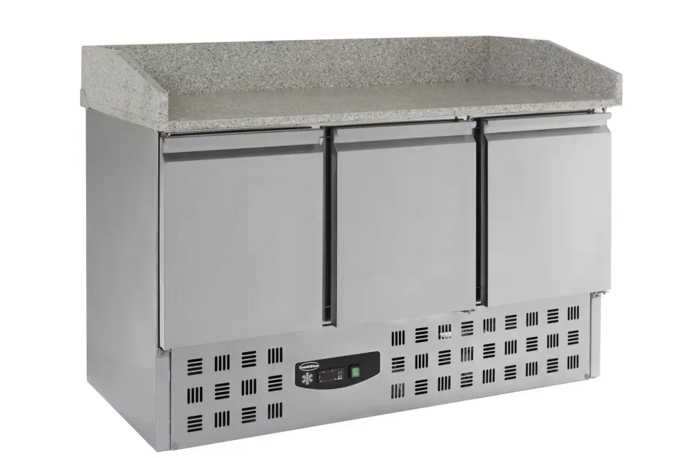 Combisteel Pizzawerkbank 400L Met 3 Deuren (1/1 GN) | 1400x700x1020mm Meest Verkocht
