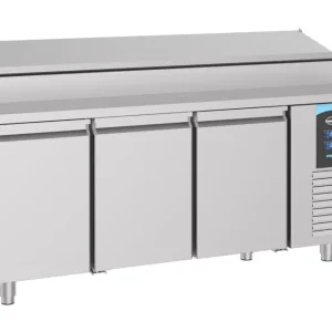 Merkproduct Combisteel Saladette | PRO LINE | 474L | 3 Deuren 1/1 GN | Boven 10x 1/3 GN | -2°C/+8°C | Geforceerd | Klapdeksel | 1865x700x850/1090mm