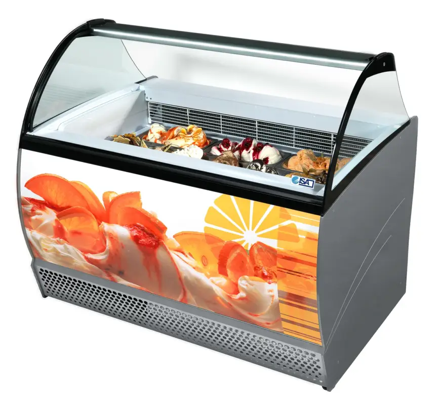 CombiSteel Schepijsvitrine | Isabella 10+10x 5L | 1317x906x1372mm Speciale Aanbieding