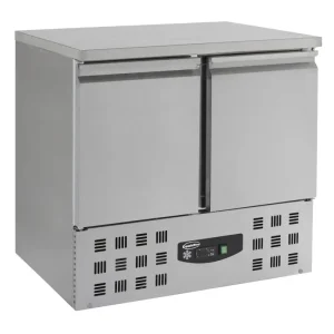 Rechtstreeks Van De Fabrikant Combisteel Vrieswerkbank | 2 Deurs | Geheel RVS | Met Bovenblad | -10°C tot -20°C | 943x700x855mm