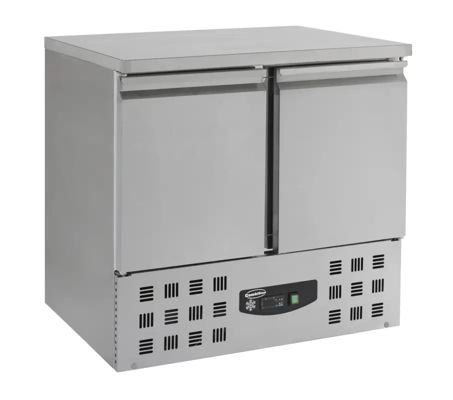 Rechtstreeks Van De Fabrikant Combisteel Vrieswerkbank | 2 Deurs | Geheel RVS | Met Bovenblad | -10°C tot -20°C | 943x700x855mm