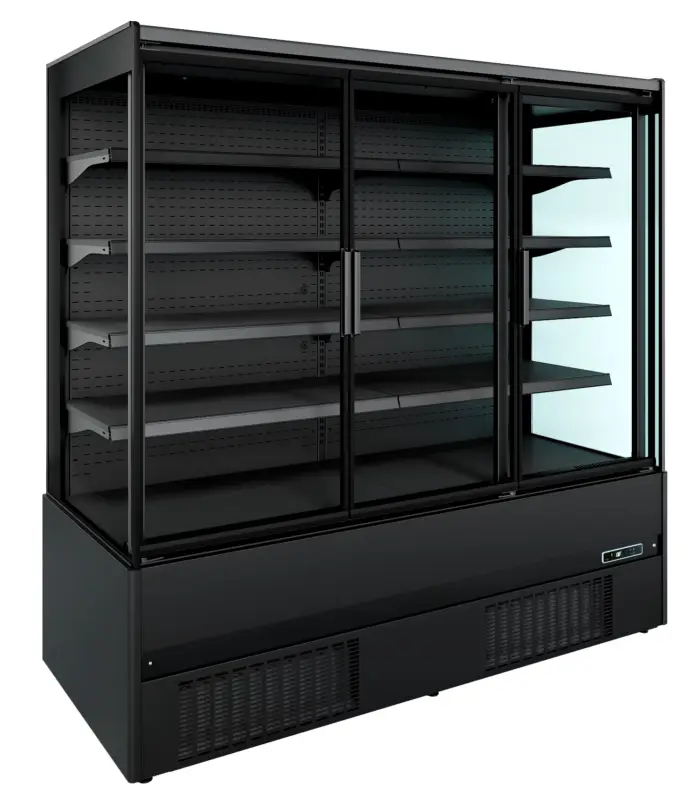 Combisteel Wandkoeling | JAMIE | Zwart | +2°C/+4°C | Geforceerd | Klapdeuren | 1935x665x1920mm Express Levering