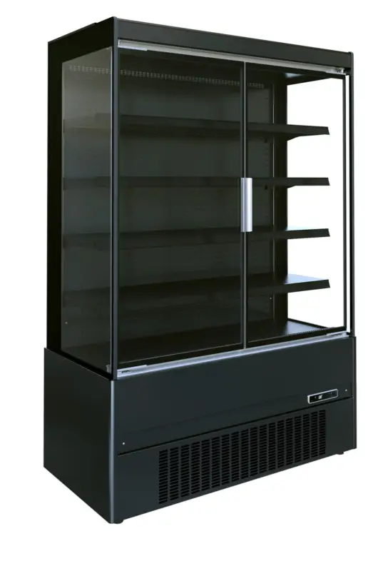 Gratis Retour Combisteel Wandkoeling | Jamie | Zwart | +2°C/+8°C | Geforceerd | Klapdeuren | 1310x665x1920mm