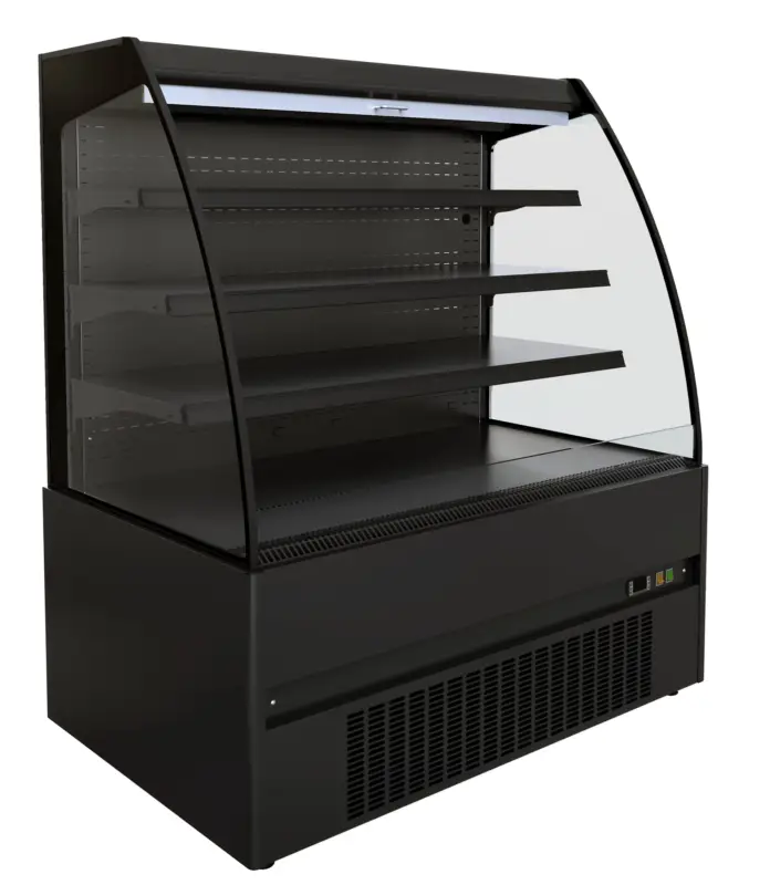 Combisteel Wandkoeling | Noah | Zwart | +2°C/+8°C | Geforceerd | Intern Nachtgordijn | 1310x665x1500mm Hete Deal
