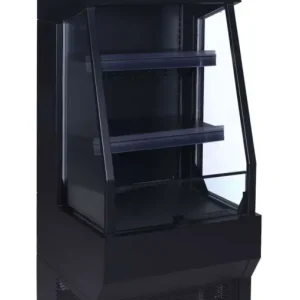 Combisteel Wandkoeling | Zwart | +1°c/+7°c | Geforceerd | Intern Nachtgordijn | Wielen | 660x710x1470mm Hoge Kwaliteit