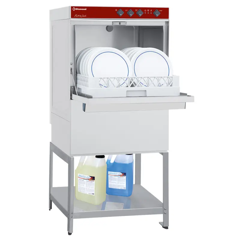 Diamond Vaatwasser met Onderstel | 500x500mm | Naglanspomp | 5.4kW | 400V | 580x600x1377mm Lage Prijs