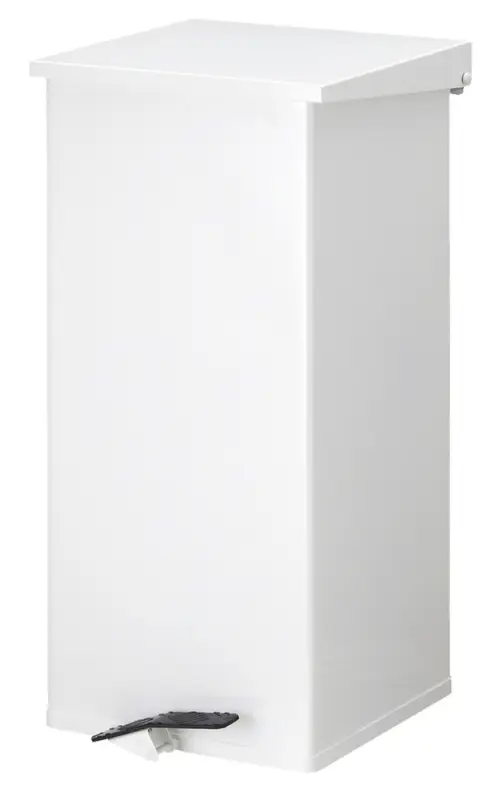 DutchDesign Carro-Kick Pedaalemmer | 110 Liter | Vuurbestendig | Aluminium/RVS | Wit | 390x390x800mm Koop Vandaag