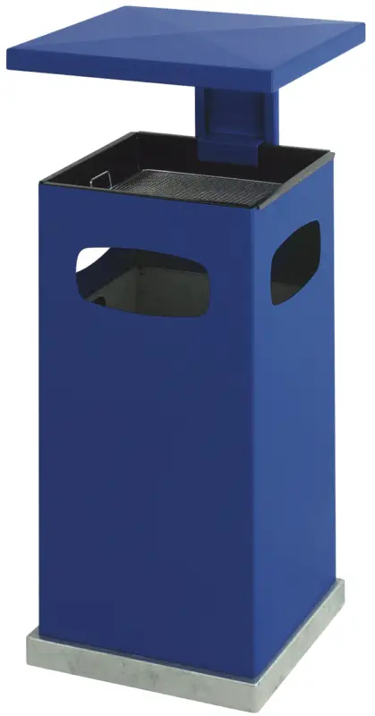 V-Part As-papierbak | Met Afneembaar Afdak | 70L | Blauw | 395x395x910mm Rechtstreeks Van De Fabrikant