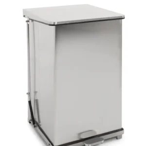 Veilige Betaling V-Part Industriële Pedaalemmer | 152L | Mat RVS | 535x538x780mm