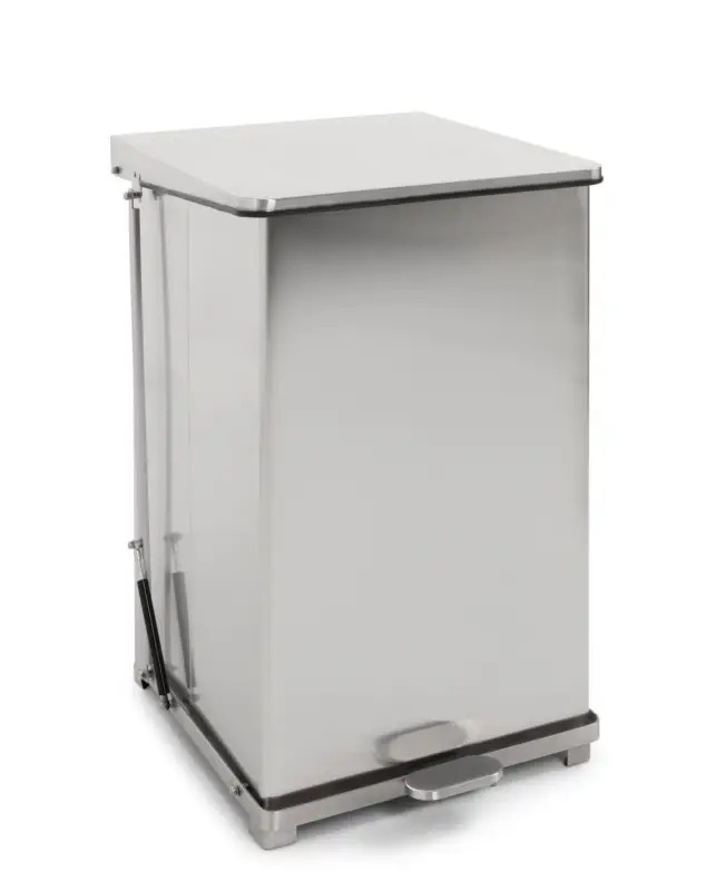 Veilige Betaling V-Part Industriële Pedaalemmer | 152L | Mat RVS | 535x538x780mm