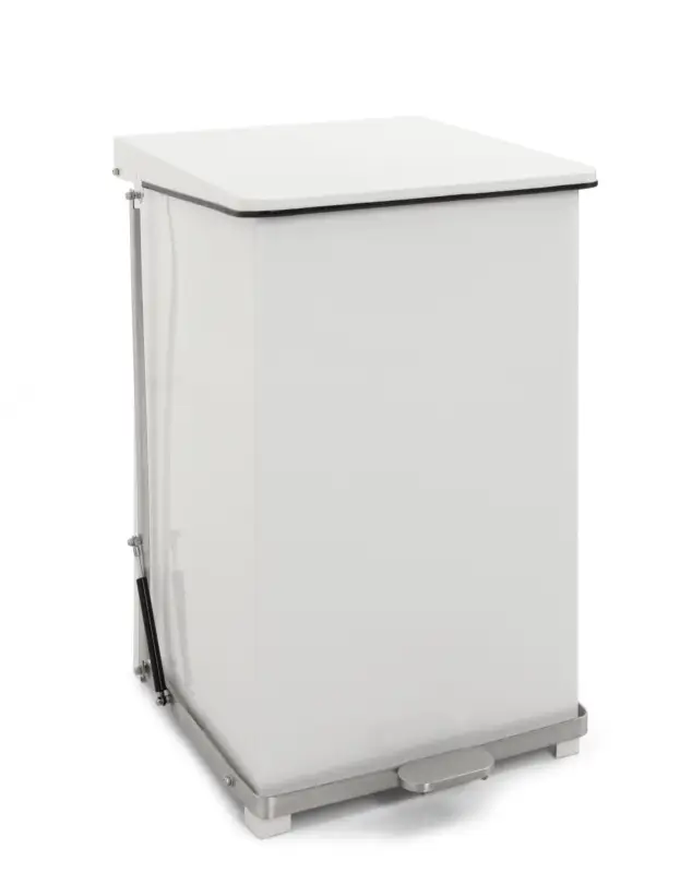 V-Part Industriële Pedaalemmer | 152L | Wit | 535x538x780mm Nieuw