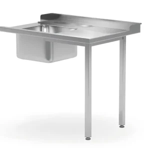 Premium Laadtafel Met Gootsteen Voor Vaatwassers, Hendi, Linkerzijde, 1200x700x(h)850mm