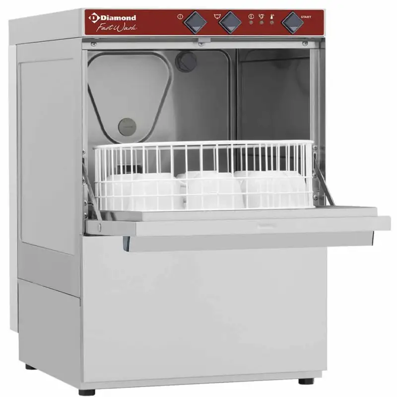 Populair Diamond Horeca Glazenwasser | Mand 350x350mm | 230v | Naglanspomp | 400x510x595mm