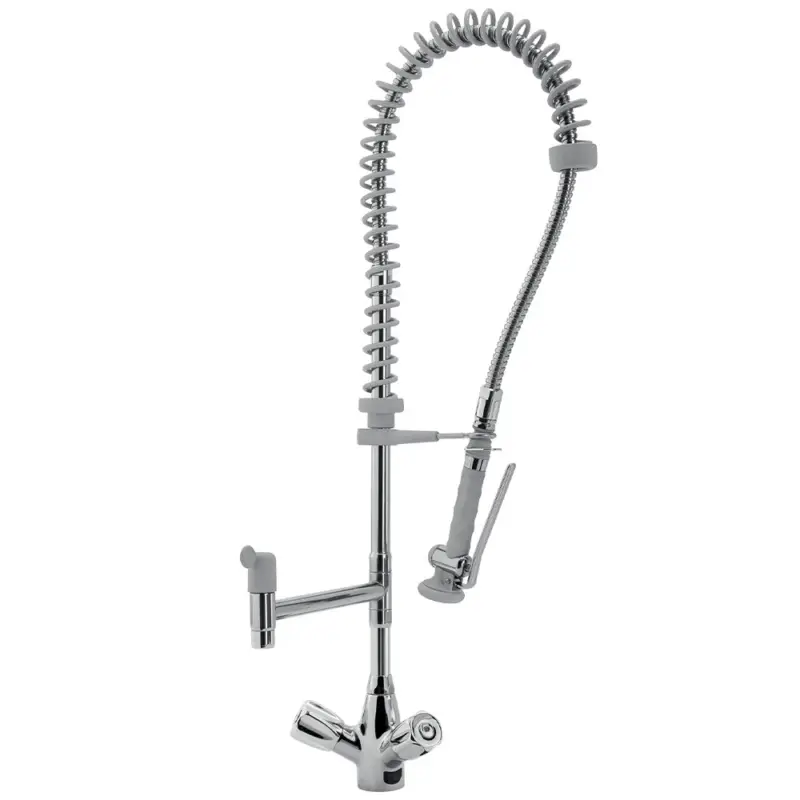 Diamond Horeca Spoeldouche | RVS | Kraan + Mengkraangroep Heavy Duty | 280x800mm Lage Kosten