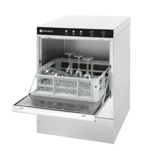 Laatste Versie Glazen Vaatwasser 40×40 – Elektronische Bediening | Hendi | Met Afvoerpomp | 230v/2800w | 472x566x(h)705mm