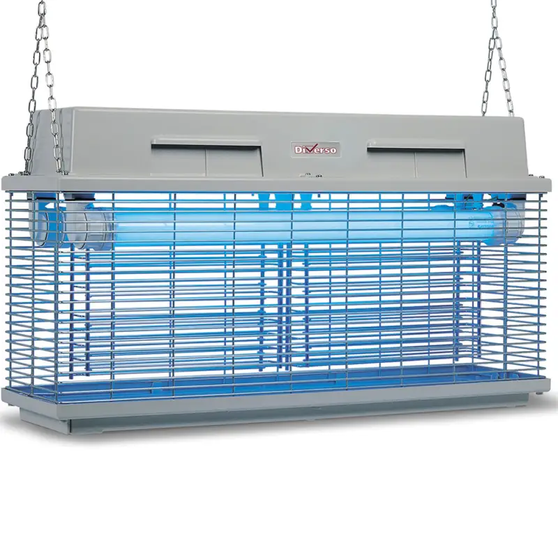 Insectenverdelger | Uv-a Lampen 2x 40w | Bereik 15/18m | Wand En Plafondmodel | 685x200x380mm Beperkte Voorraad
